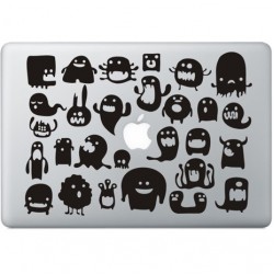 Doodle Monsters Macbook decal